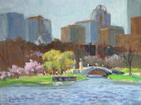 Boston Esplanade I, April. 9 x 12