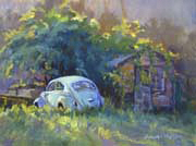 Blue Volkswagen with Coop. 9 x 12