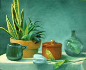 Still Life with Red Tin, 16 x 20